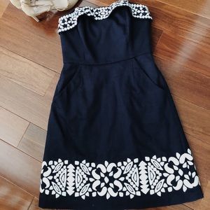 Vineyard Vines Navy Strapless Dress